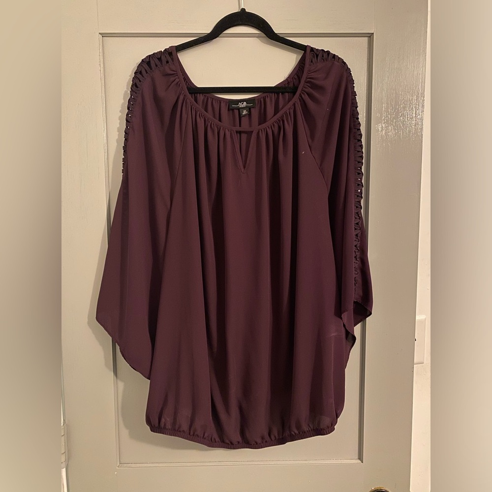 AGB 3/4 sleeve blouse. Size 3x